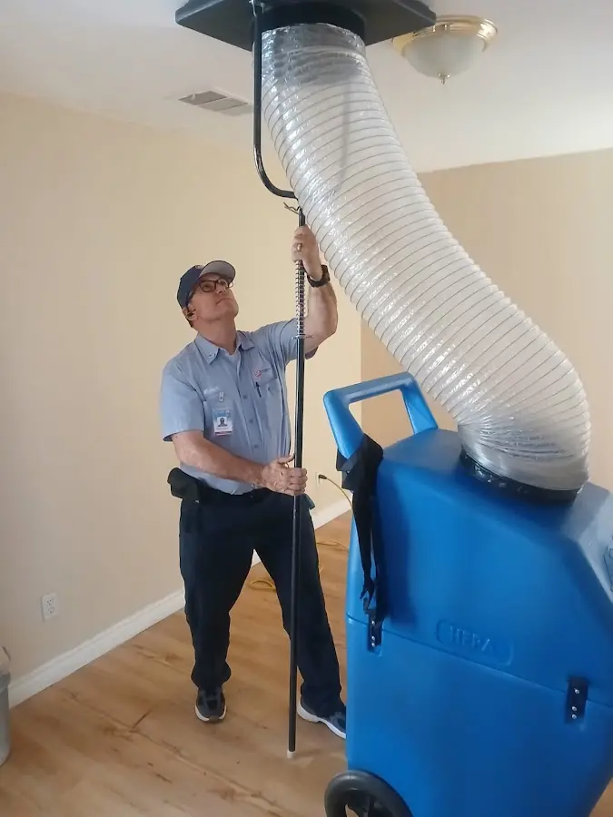 HVAC Installation technician using HEPA equipment in Sharon Hill